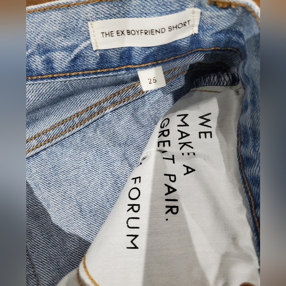 ARITIZA DENIM FORUM Ex Boyfriend short blue button fly size 25 - Picture 5 of 7